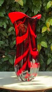 Vaso de Murano Vermelho Sommerso