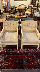 Par de Poltronas Chinoiserie Lacadas